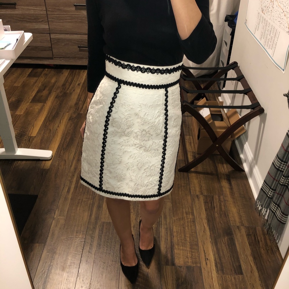 Dolce & Gabbana Pencil Skirt with Black Embroidery (new no tags) - Picture 5 of 6